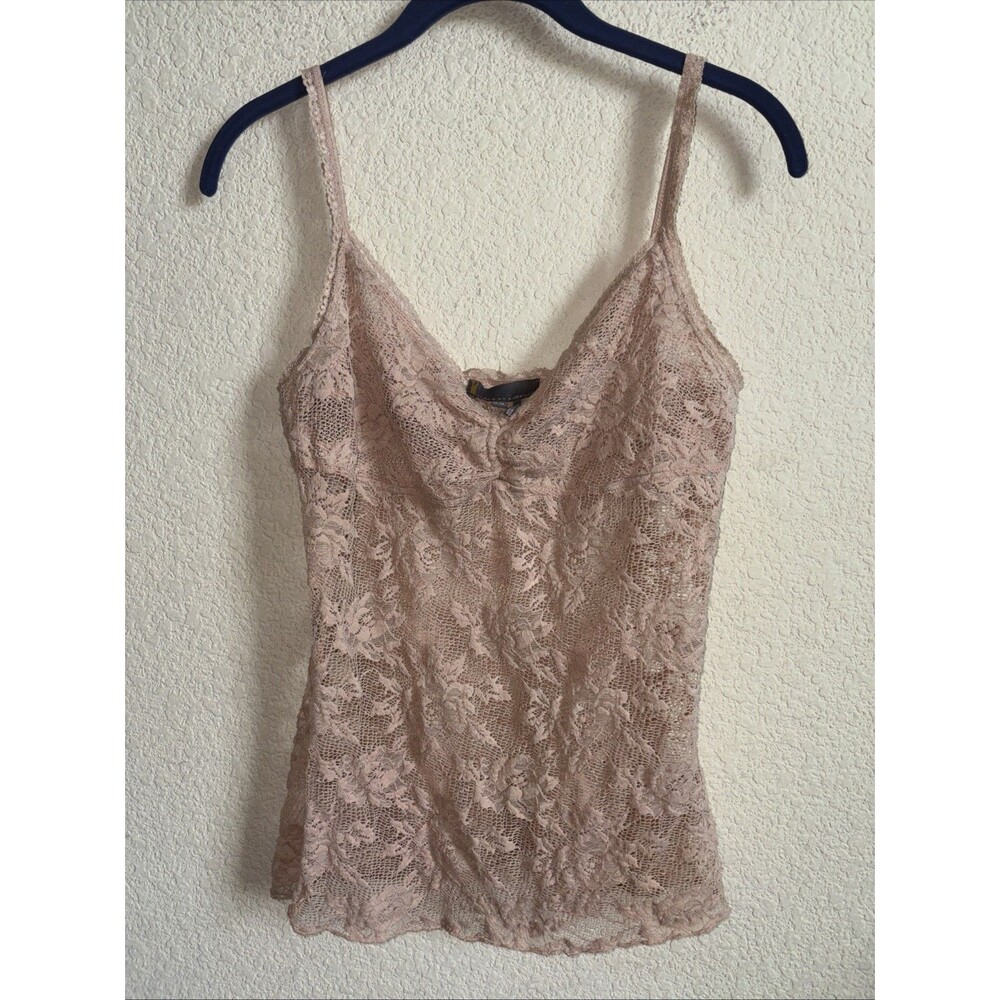 Baby Doll Pink Lace Floral Tank Top Coquette Feminine Romantic Fairy Dainty Y2K